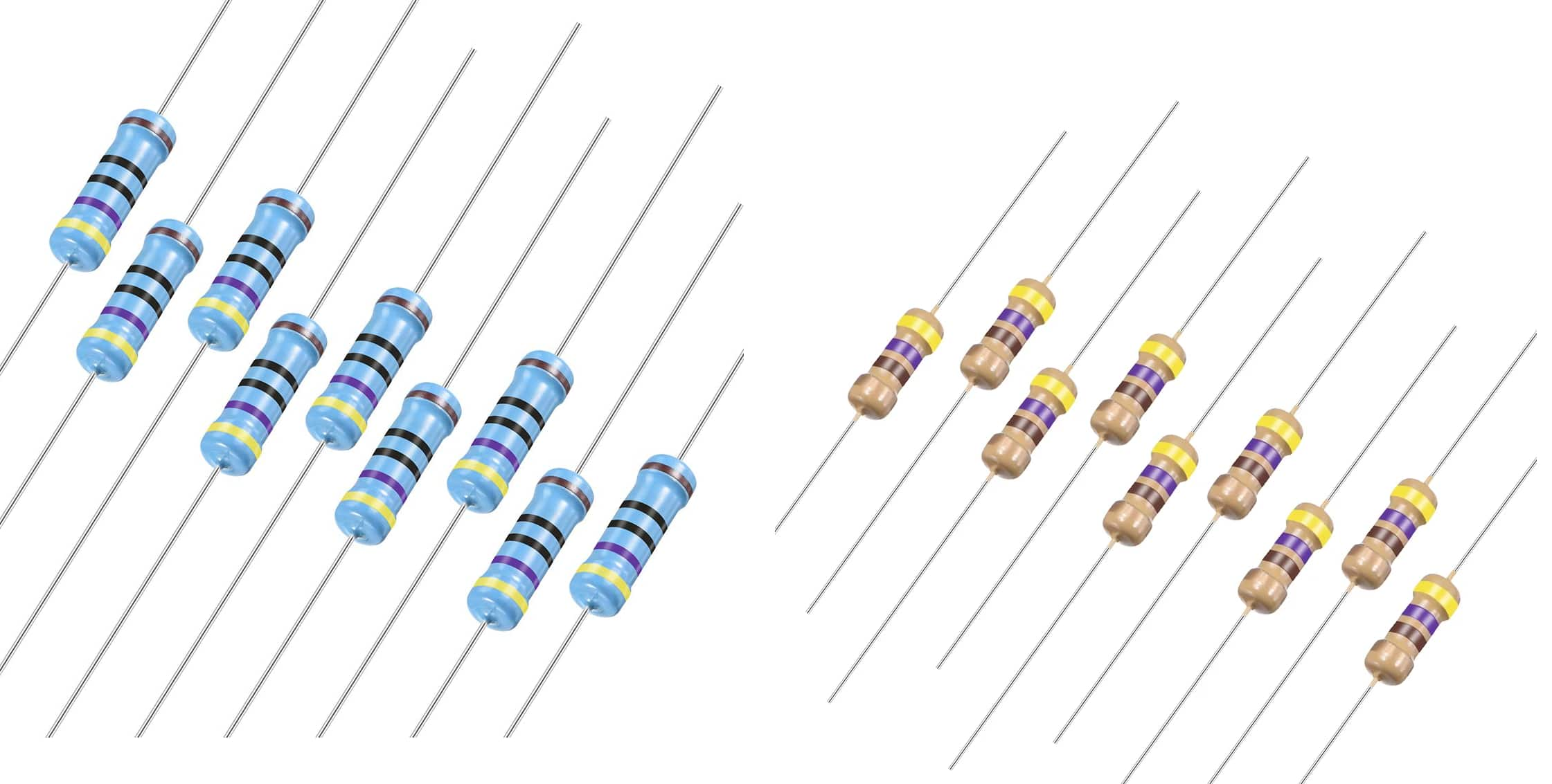 470 Ohm Resistor 4 Band and 5 Band