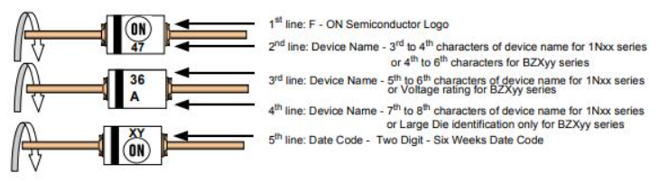 1N4746A Mark information